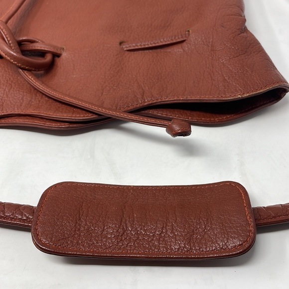 Vintage Claudio Leather Drawstring Flap Crossbody🖤 - Picture 9 of 15